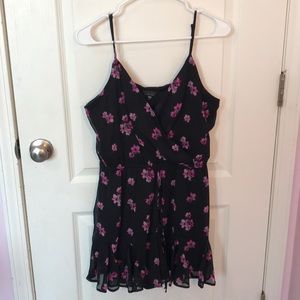 Black Flower Romper